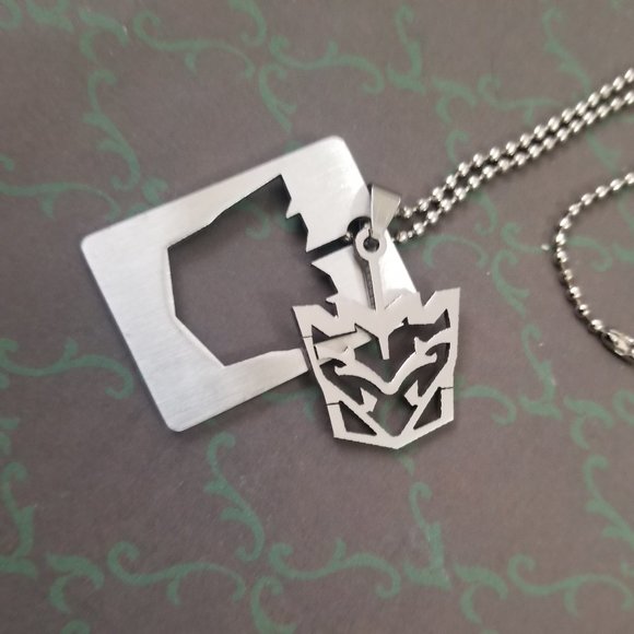 Mens Stainless Steel Retro 80's Transformer Ball Bead Necklace - Picture 2 of 5